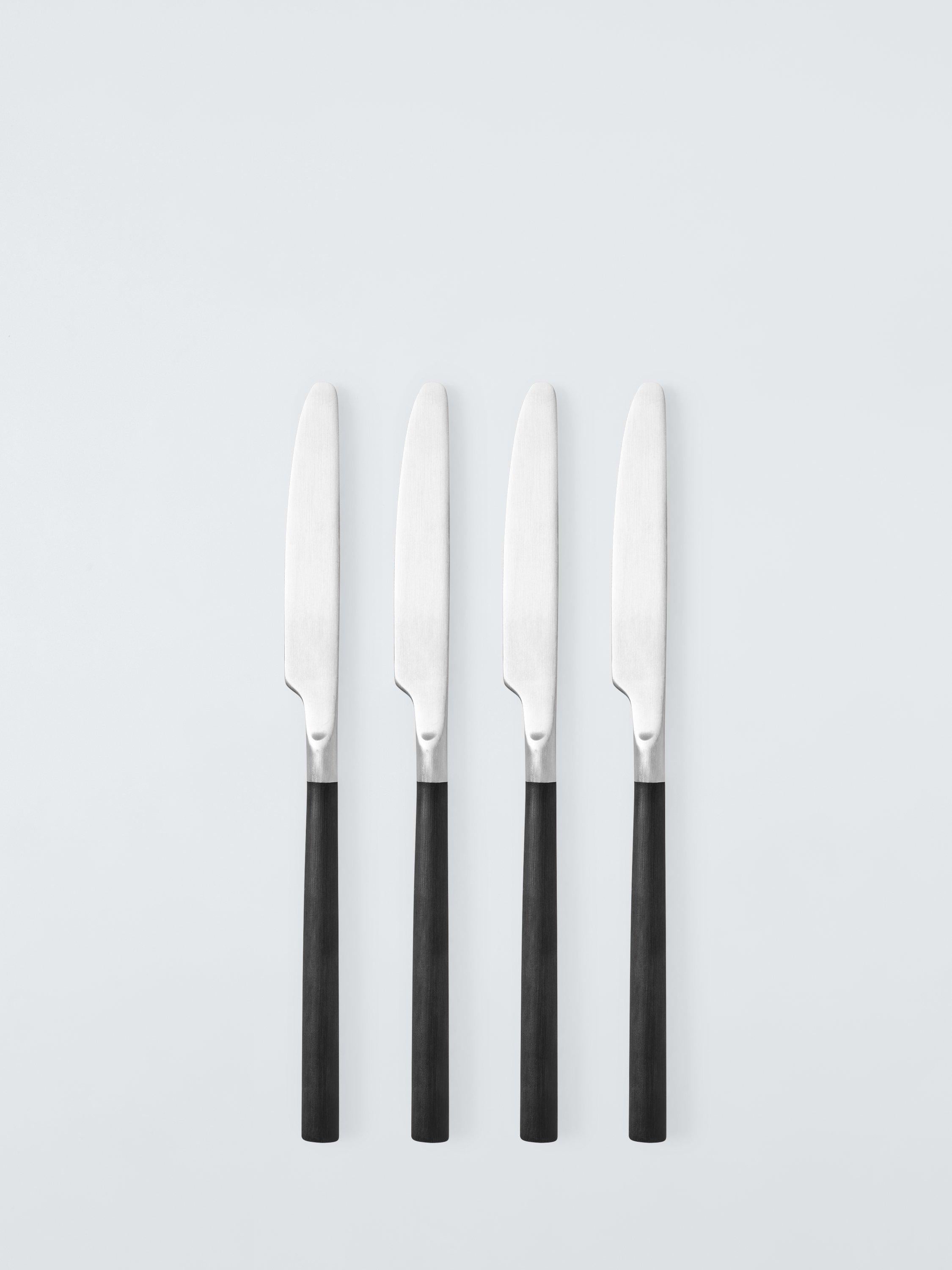 John Lewis black recycled handle cutlery set 16 piece (British brand)