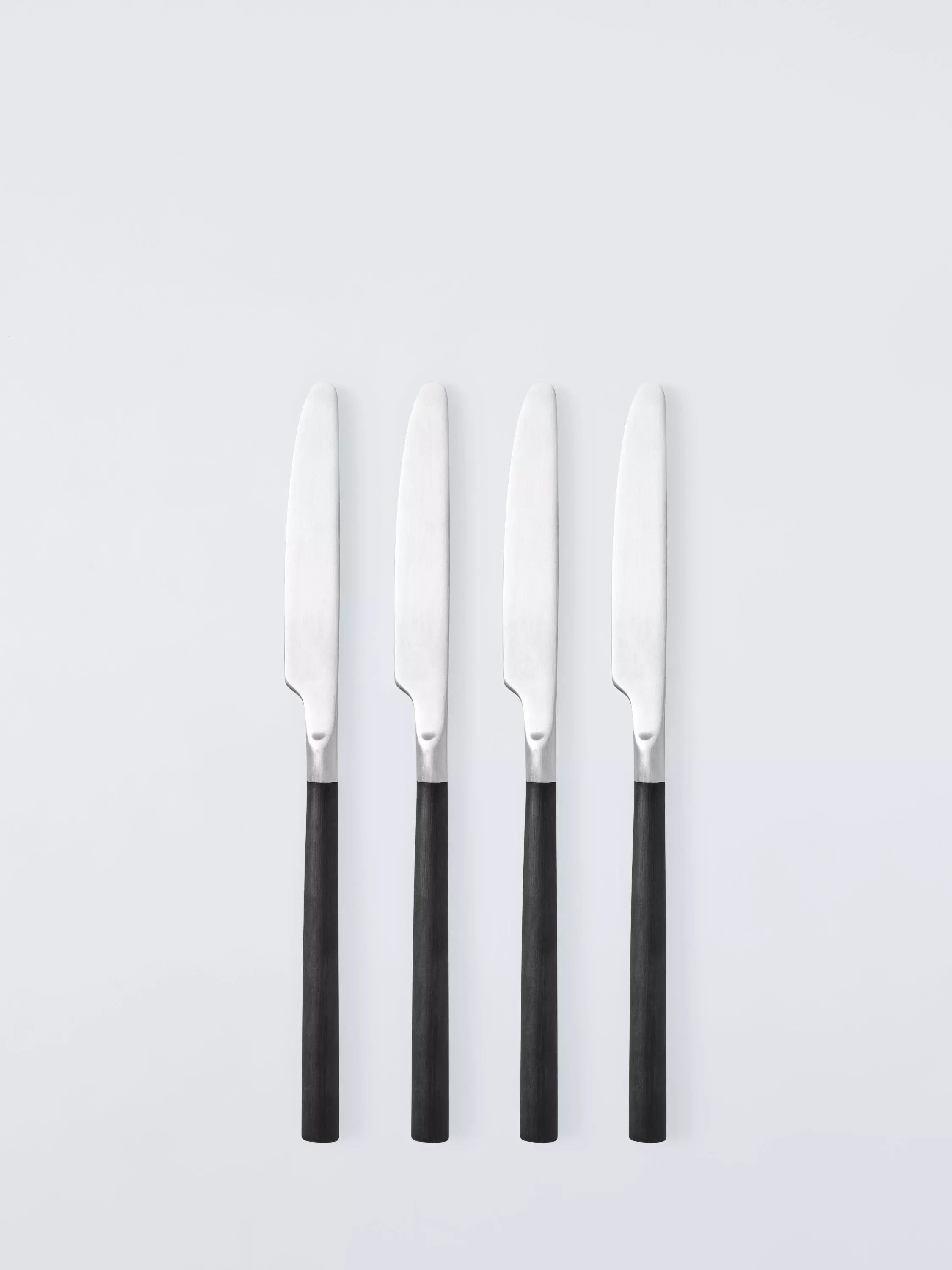 John Lewis black recycled handle cutlery set 16 piece (British brand)