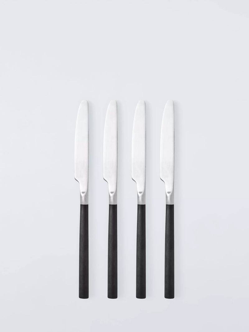 John Lewis black recycled handle cutlery set 16 piece (British brand)
