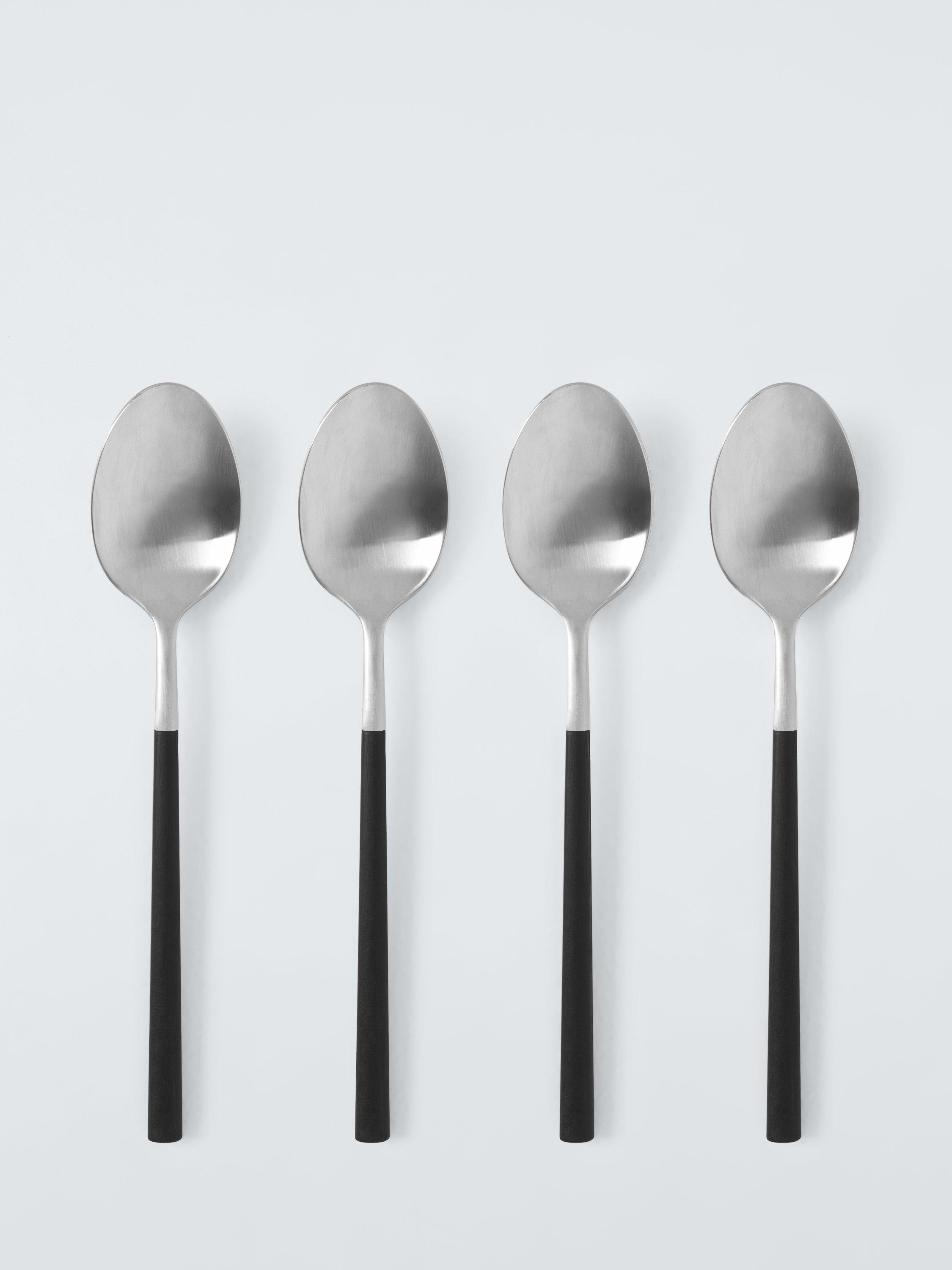 John Lewis black recycled handle cutlery set 16 piece (British brand)