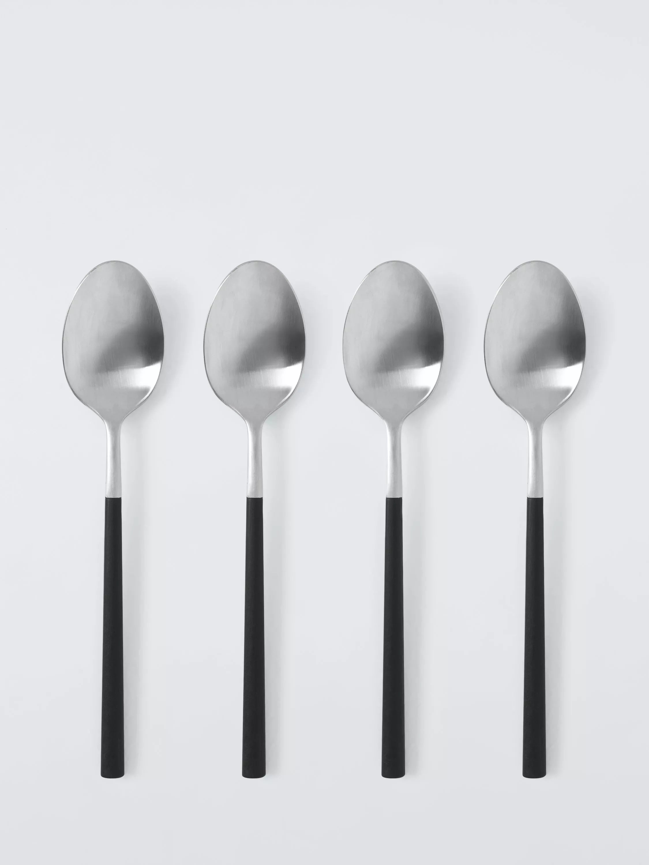John Lewis black recycled handle cutlery set 16 piece (British brand)