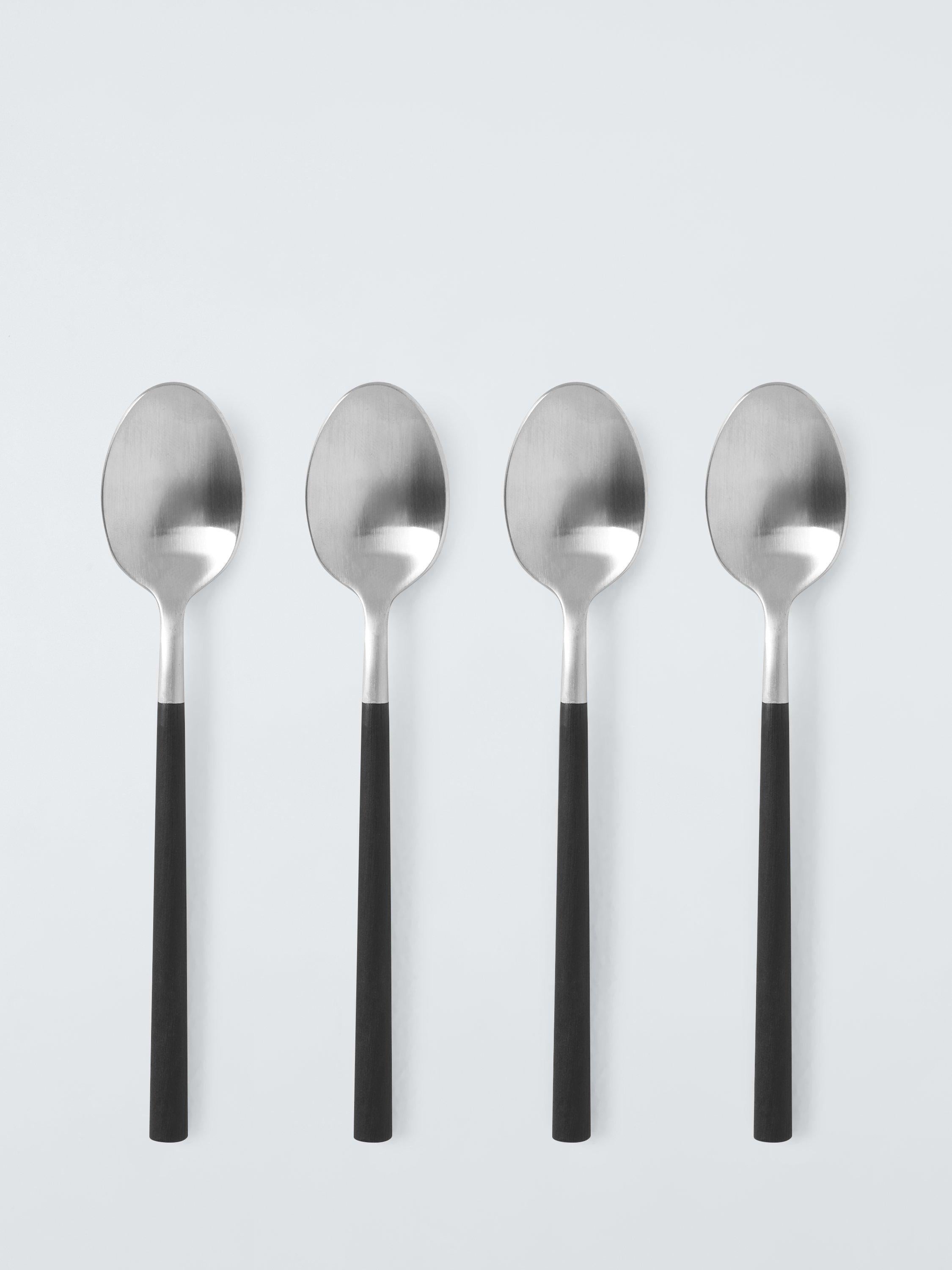 John Lewis black recycled handle cutlery set 16 piece (British brand)