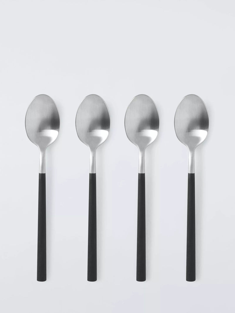 John Lewis black recycled handle cutlery set 16 piece (British brand)