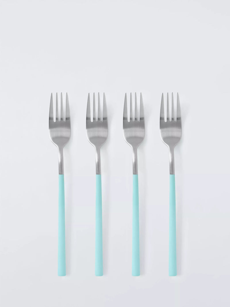 John Lewis recycled handle cutlery set 16 piece blue, UK version