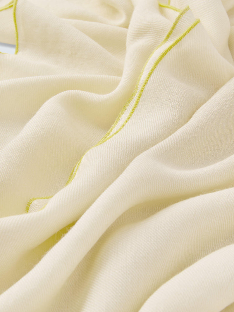John Lewis wool blend scarf natural yellow 100x200cm - British product