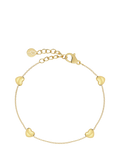 EDBLAD Barley Bracelet with four gold heart charms imported from the UK