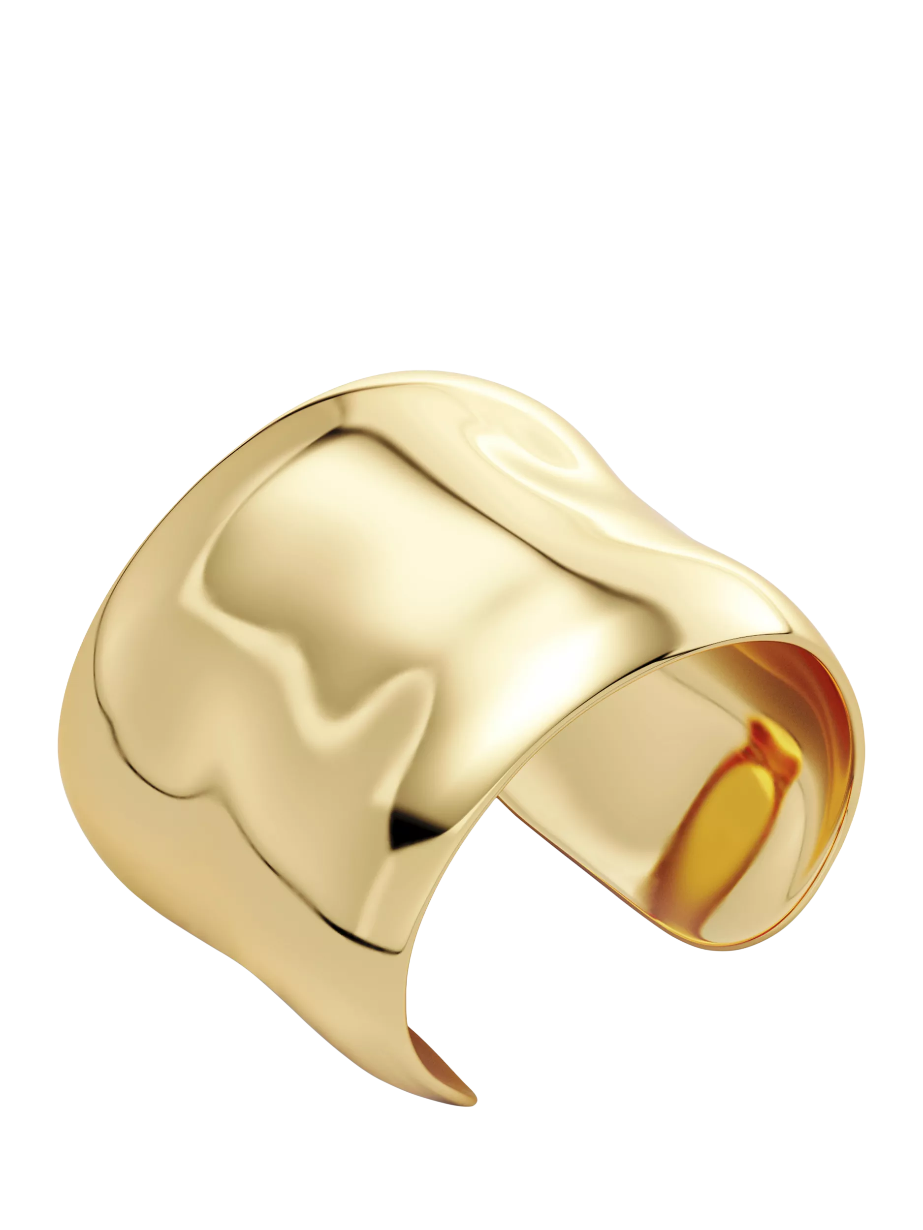 EDBLAD gold plated Flowy cuff bangle large - British product