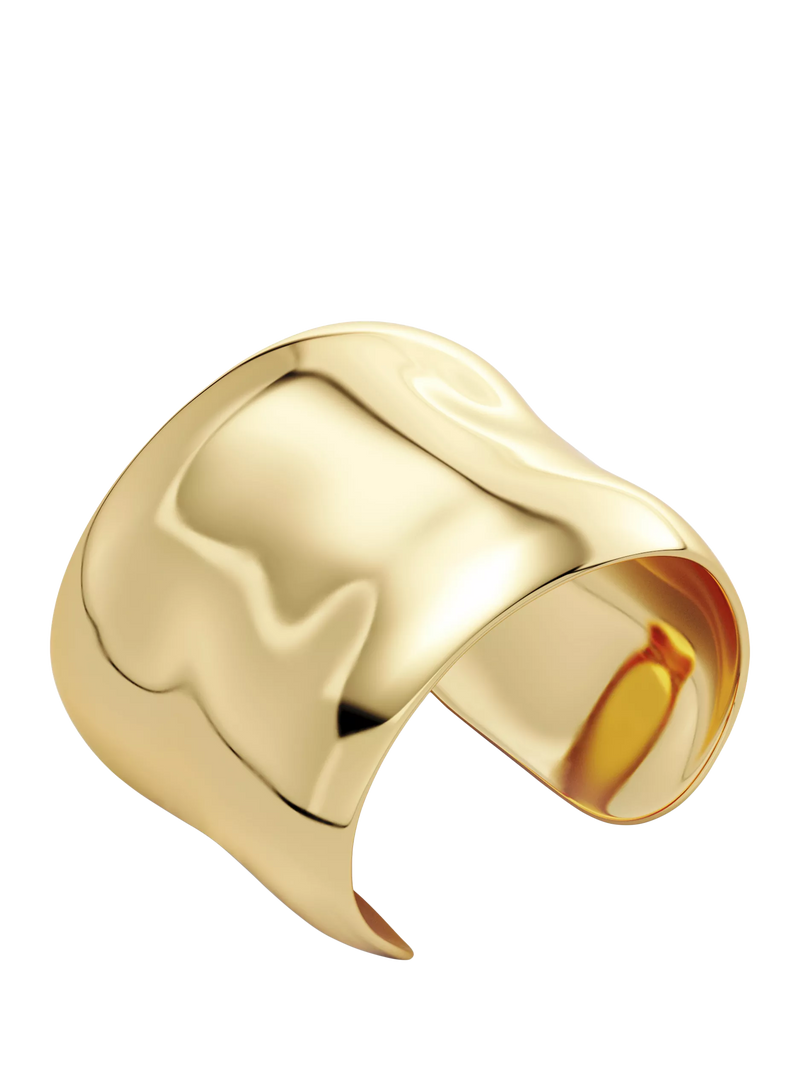 EDBLAD gold plated Flowy cuff bangle large - British product