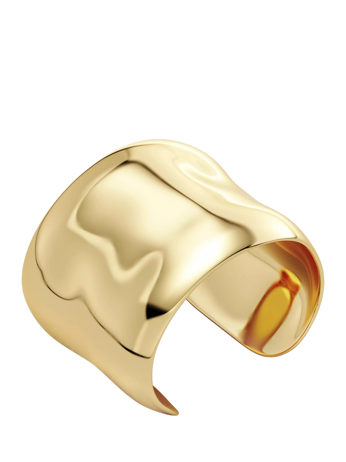 EDBLAD gold plated Flowy cuff bangle large - British product