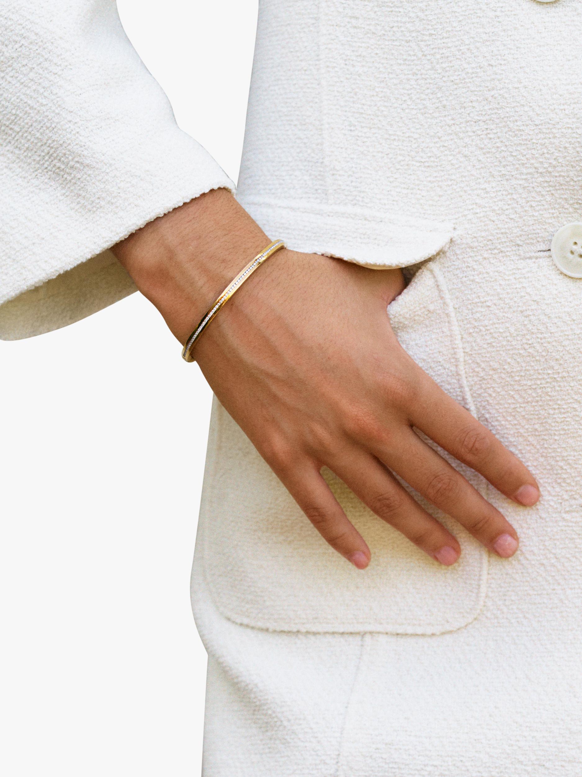 EDBLAD cubic zirconia bangle large, imported from the UK