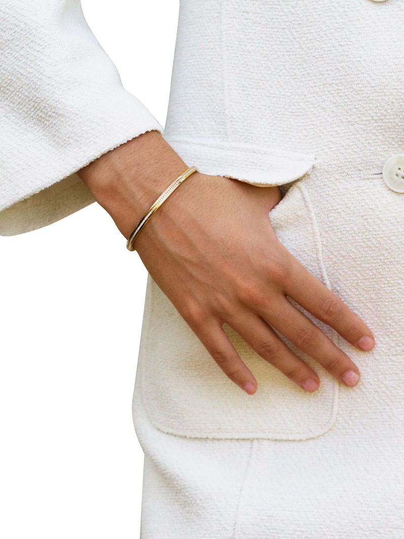 EDBLAD cubic zirconia bangle large, imported from the UK