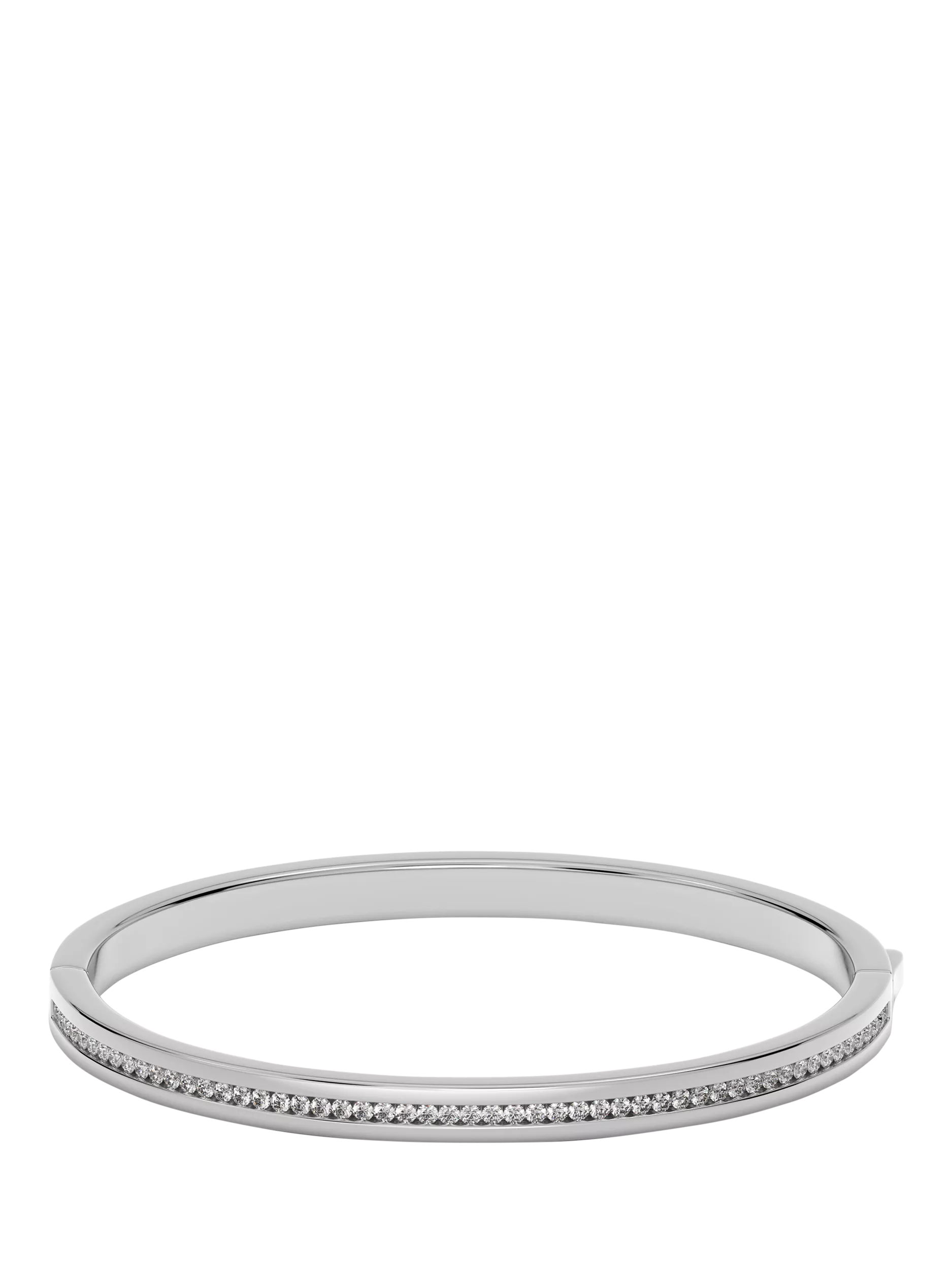 EDBLAD Josefin Cubic Zirconia Bangle, Silver, Small