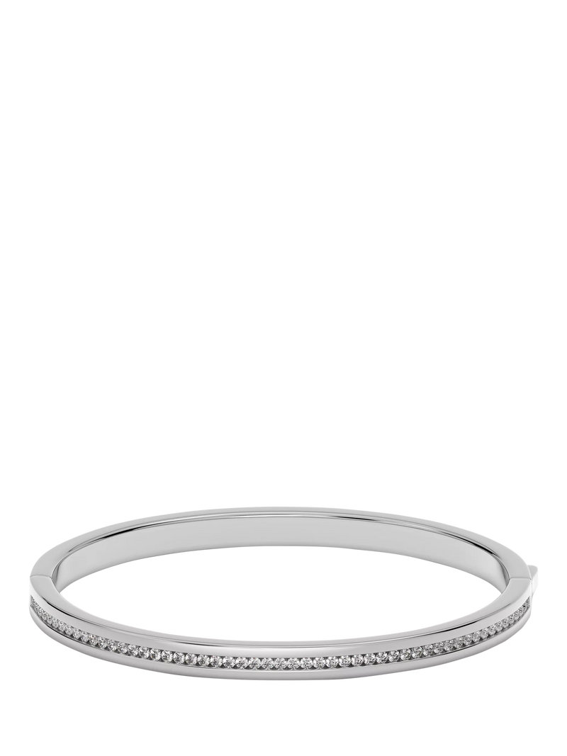 EDBLAD Josefin Cubic Zirconia Bangle, Silver, Small