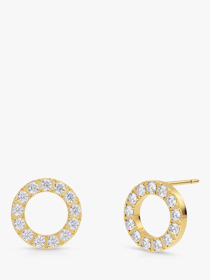 EDBLAD Glow stud earrings in gold plated stainless steel with cubic zirconia (British brand)