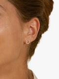 EDBLAD Glow stud earrings in gold plated stainless steel with cubic zirconia (British brand)