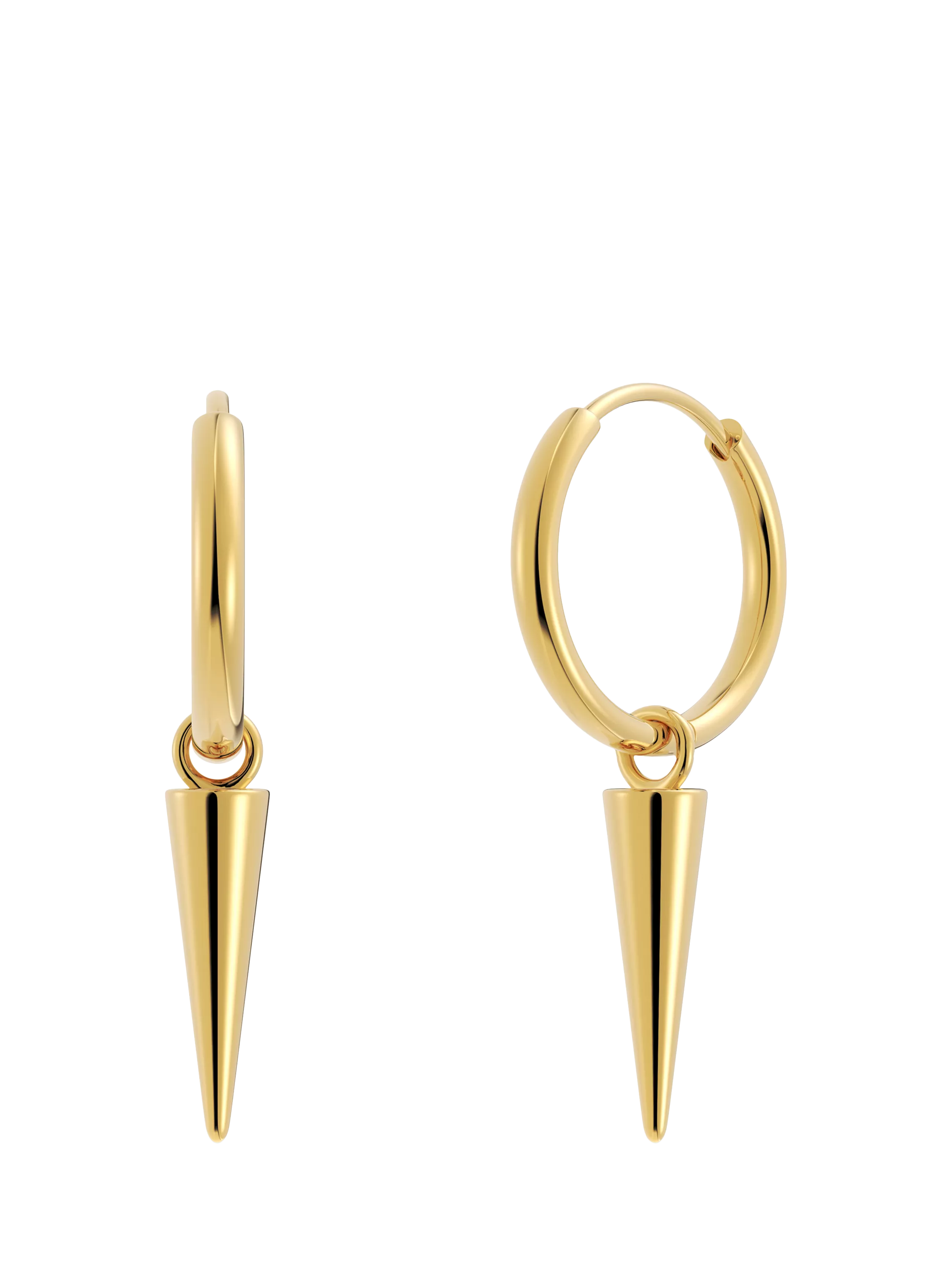 EDBLAD Peak Hoop Earrings gold plated 15mm, imported from the UK