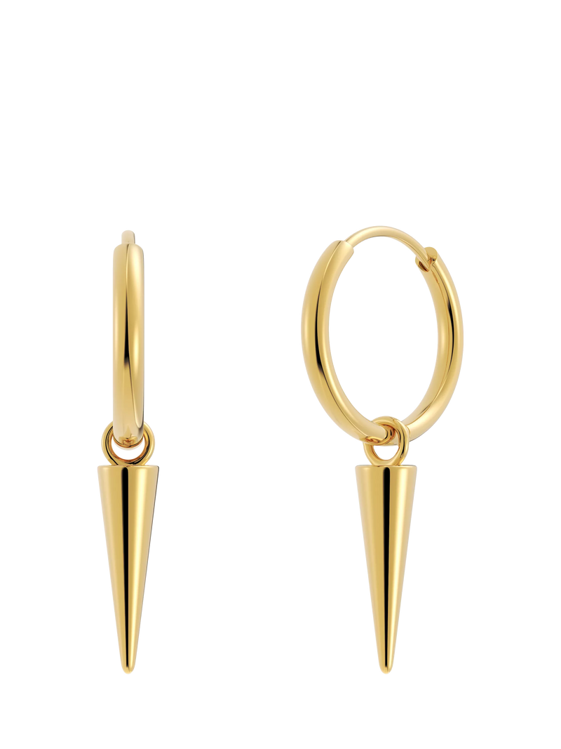 EDBLAD Peak Hoop Earrings gold plated 15mm, imported from the UK