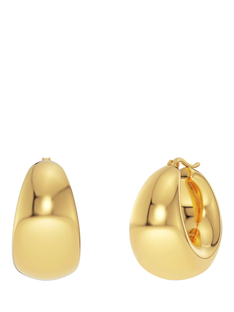EDBLAD Boyd chunky hoop earrings gold plated imported from the UK