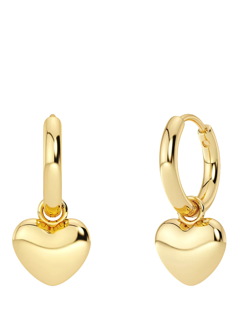 EDBLAD Barley Hoop earrings with heart charm - British product