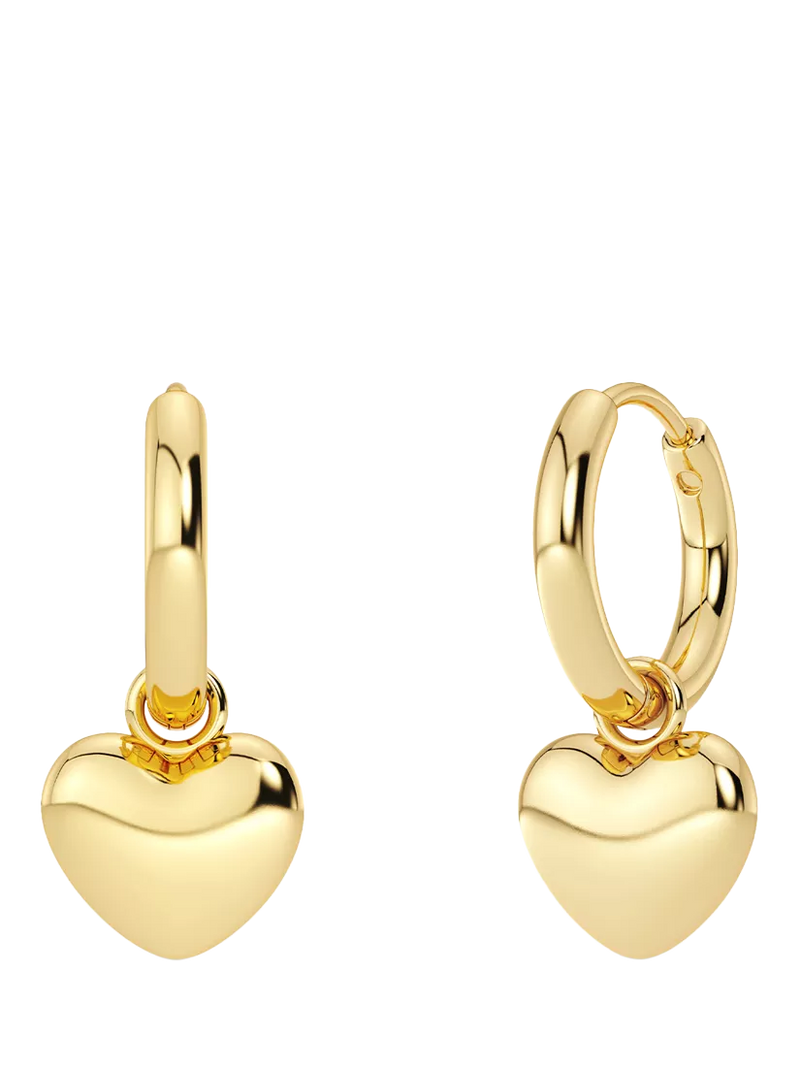 EDBLAD Barley Hoop earrings with heart charm - British product