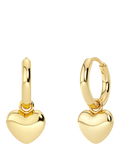 EDBLAD Barley Hoop earrings with heart charm - British product