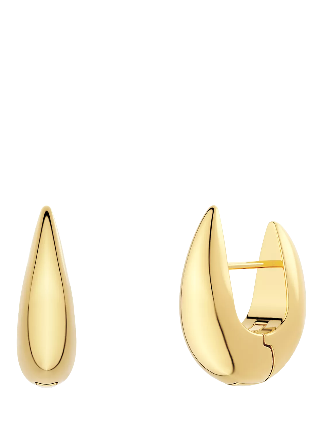 EDBLAD gold Crest Drop Hoop earrings small, UK version