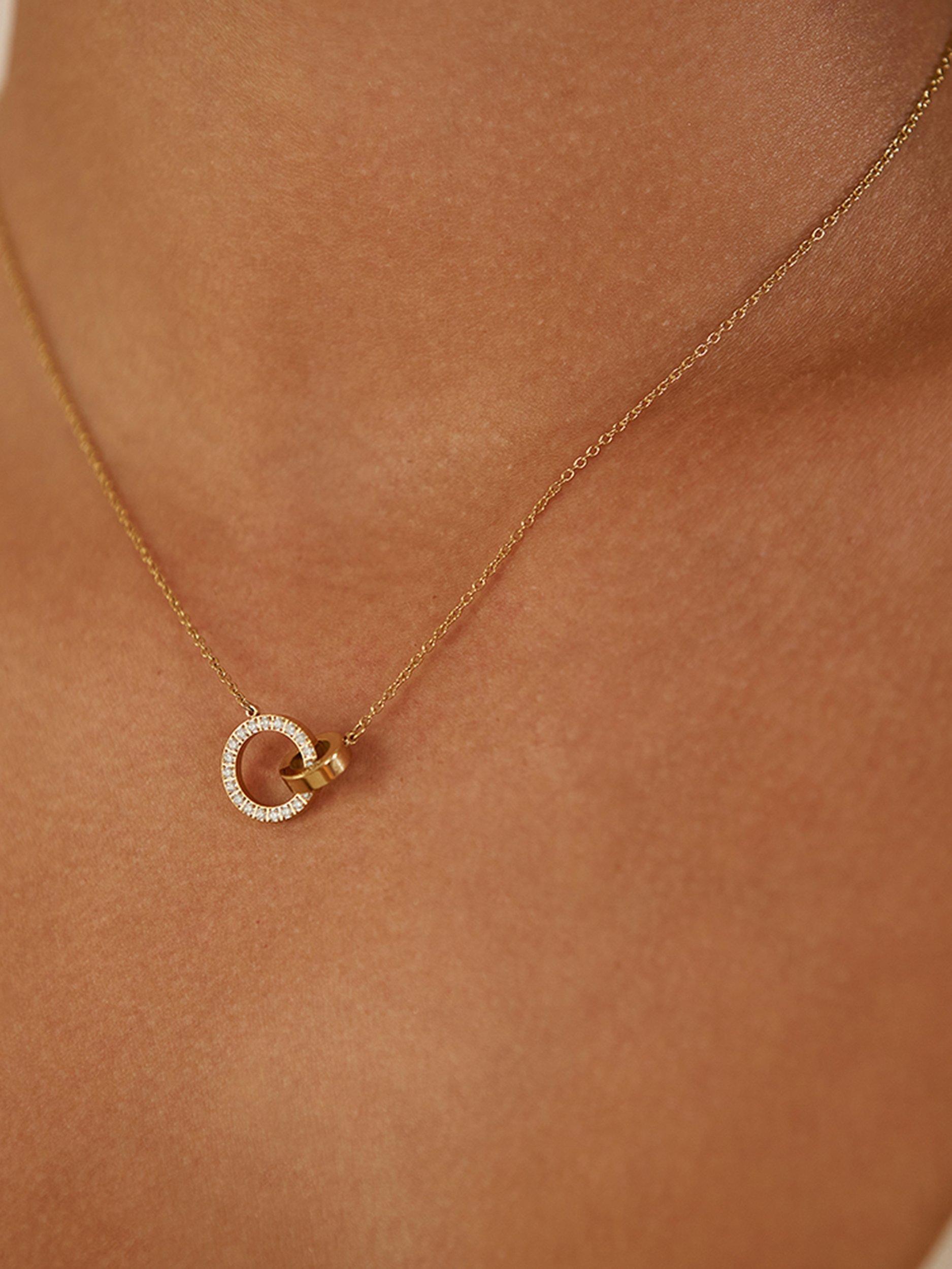 Edblad Eternal Orbit necklace gold plated stainless steel - British product