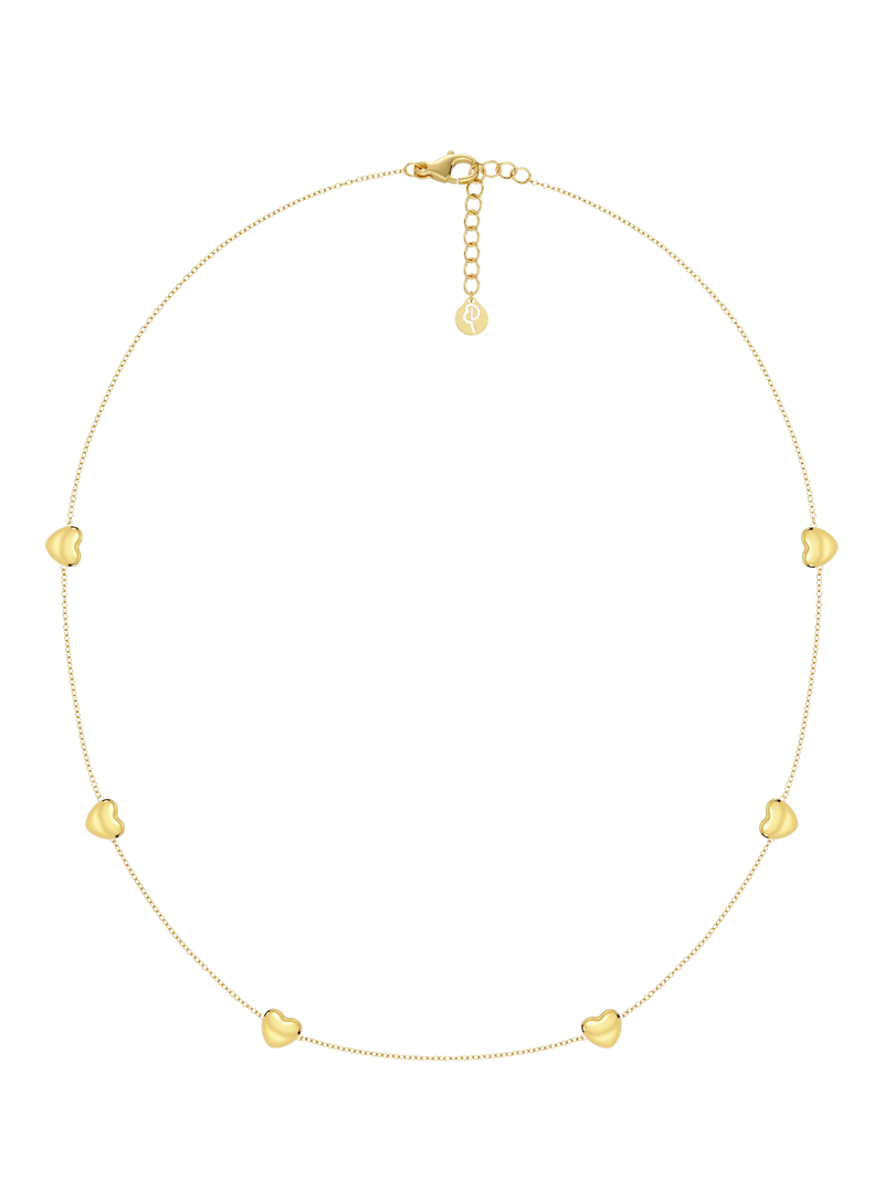 EDBLAD Barley Necklace gold plated heart chain - British product