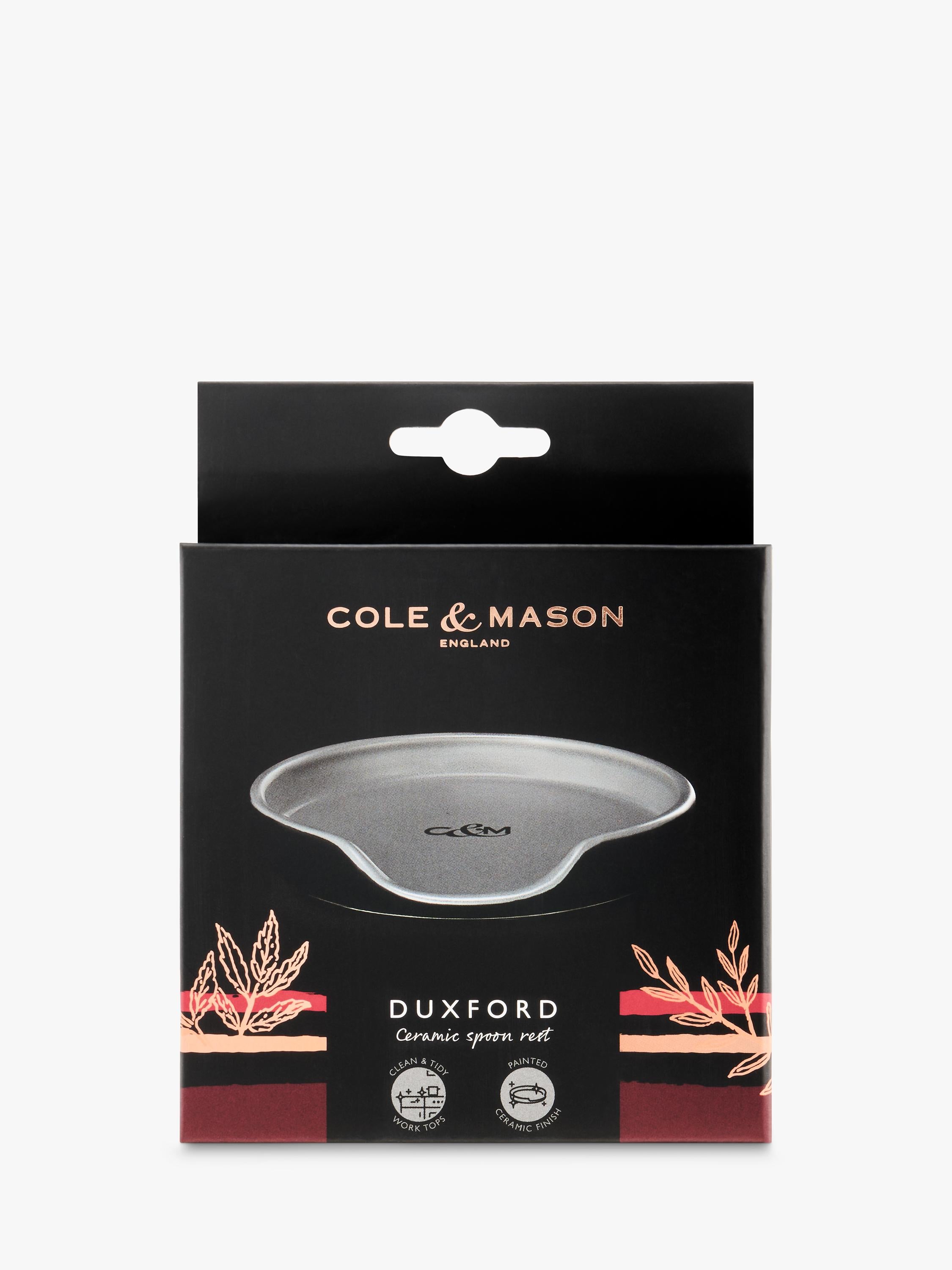 Cole & Mason ceramic spoon rest charcoal grey - British product