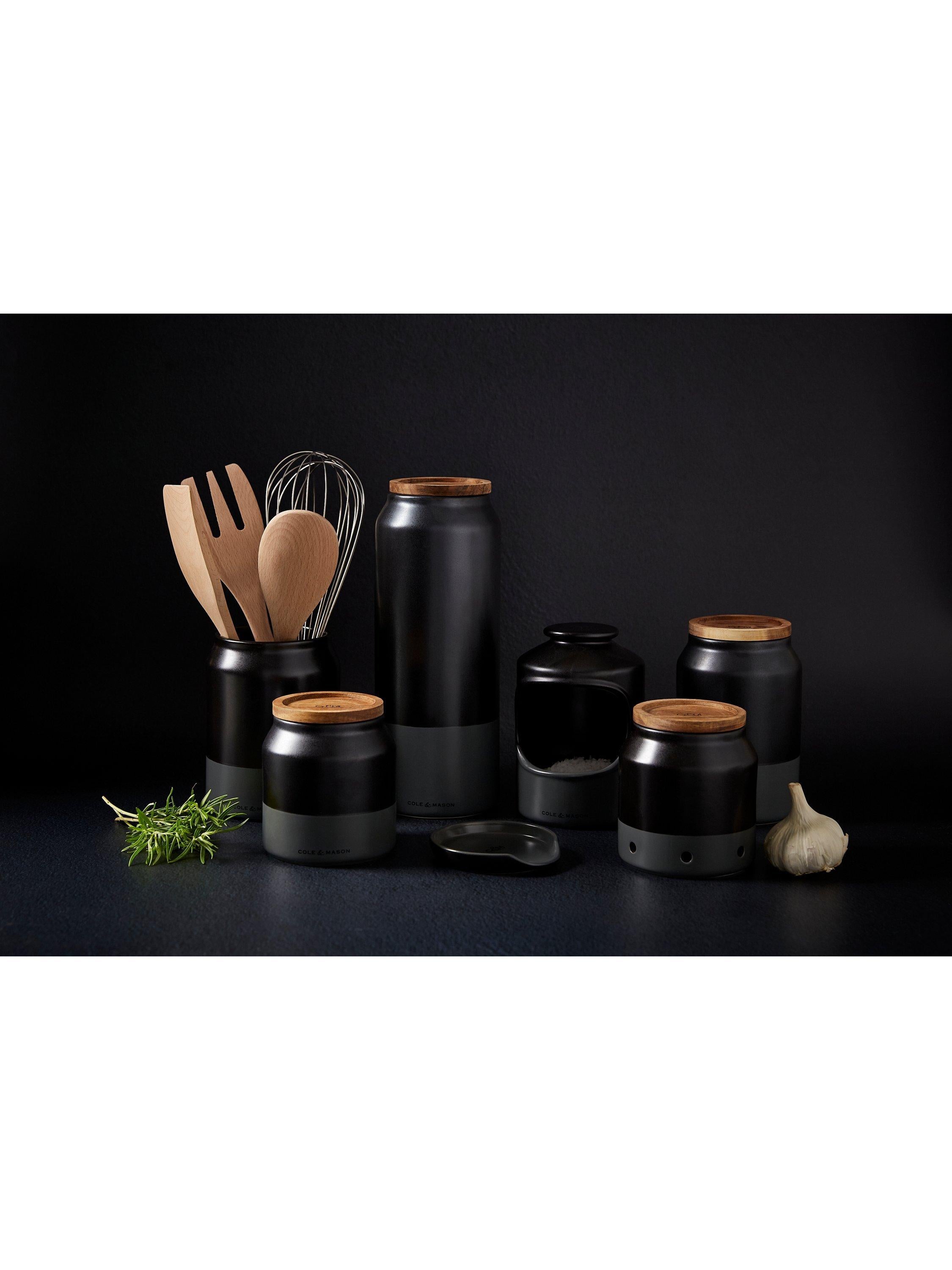 Cole & Mason ceramic spoon rest charcoal grey - British product