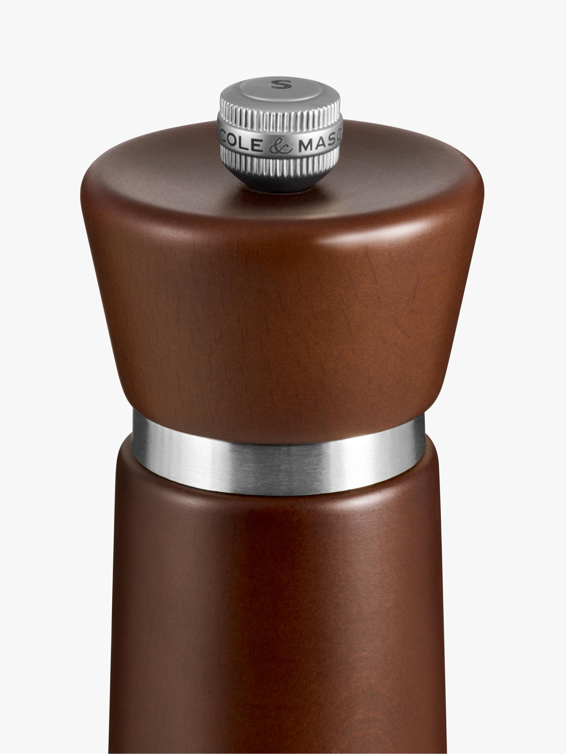 Cole & Mason Millbank salt mill brown 18cm, imported from the UK