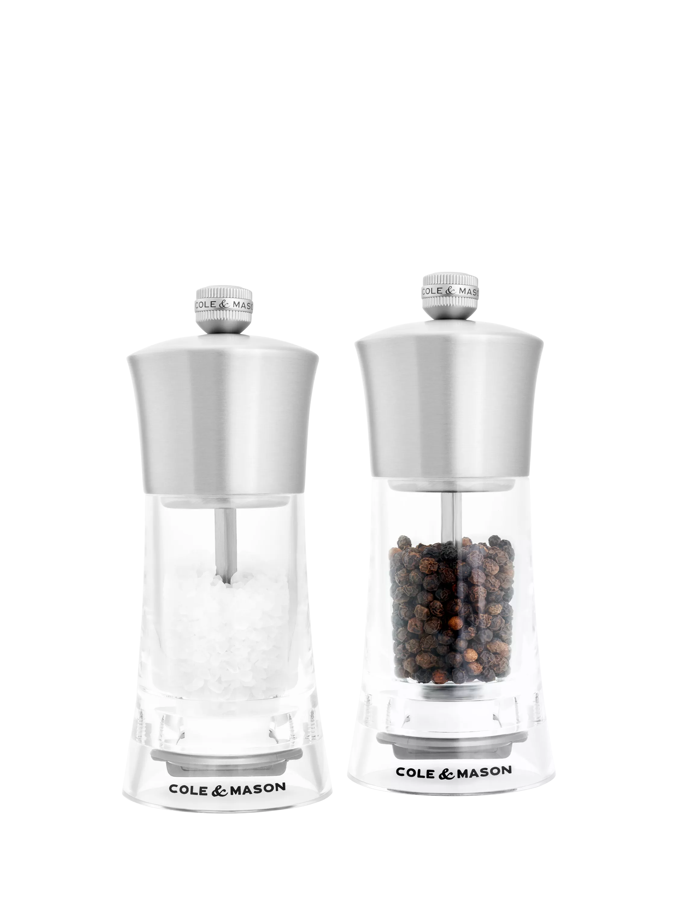 Cole & Mason Bromley salt and pepper mill set, UK version
