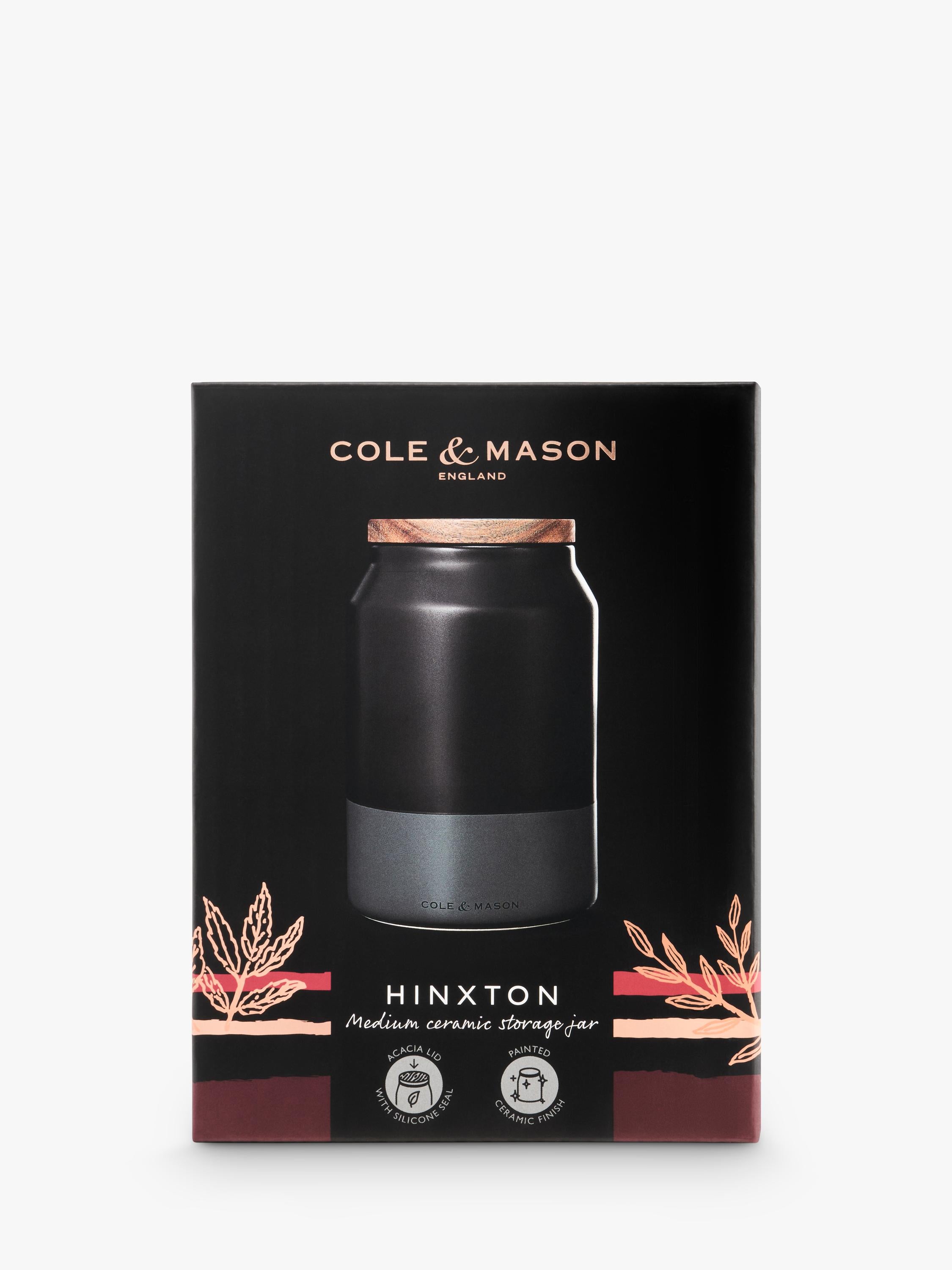 Cole & Mason ceramic storage jar charcoal grey 17cm - British product