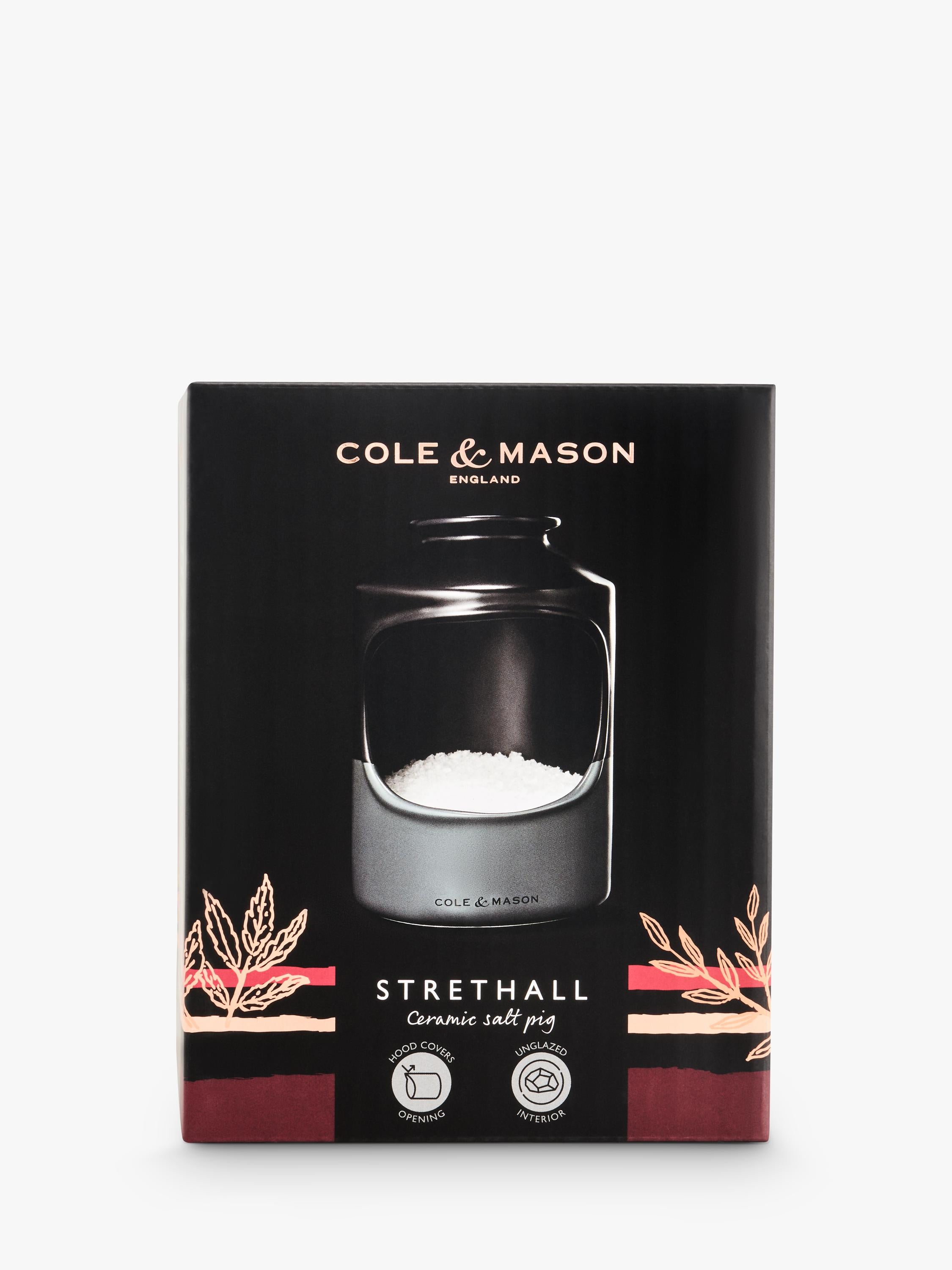 Cole & Mason ceramic salt pig charcoal grey, UK version