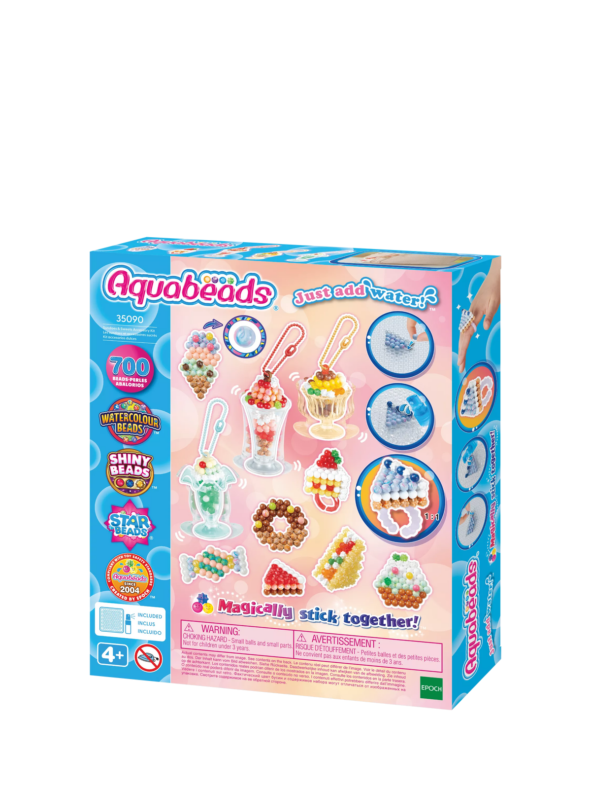 Aquabeads Sundaes & Sweets accessory kit with beads - British product