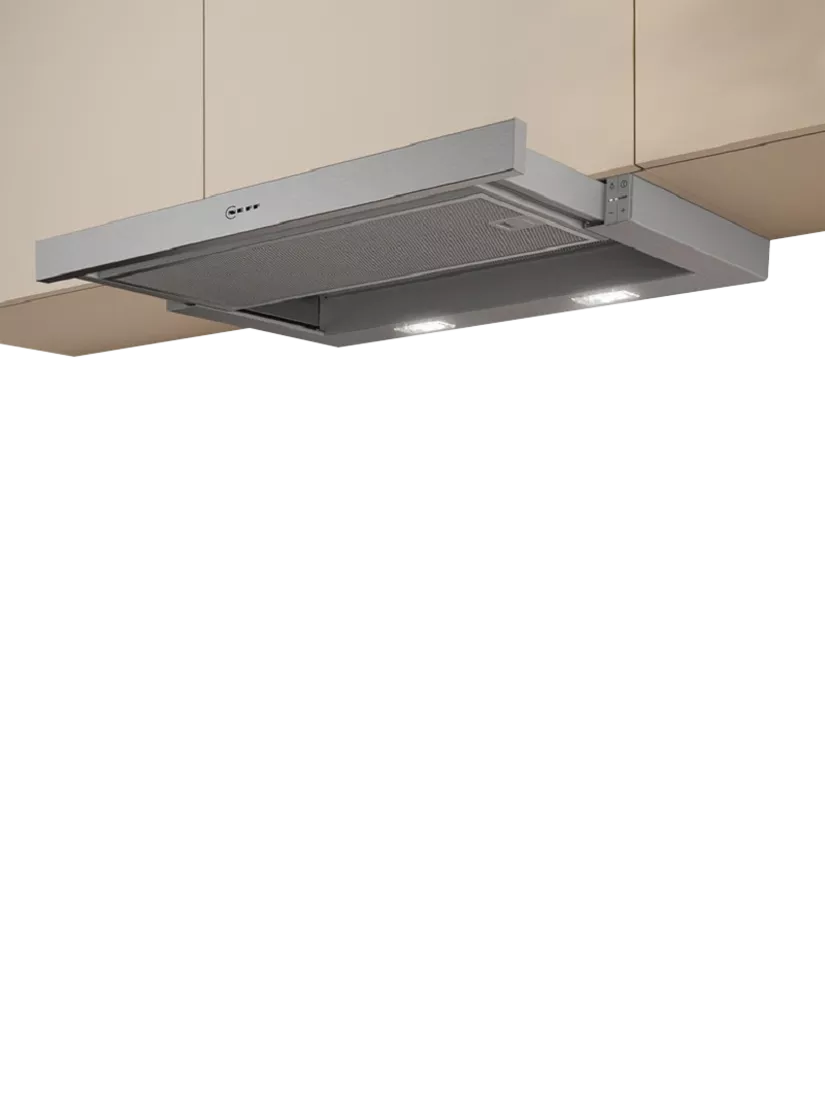 Neff telescopic cooker hood silver metallic 60cm, imported from the UK