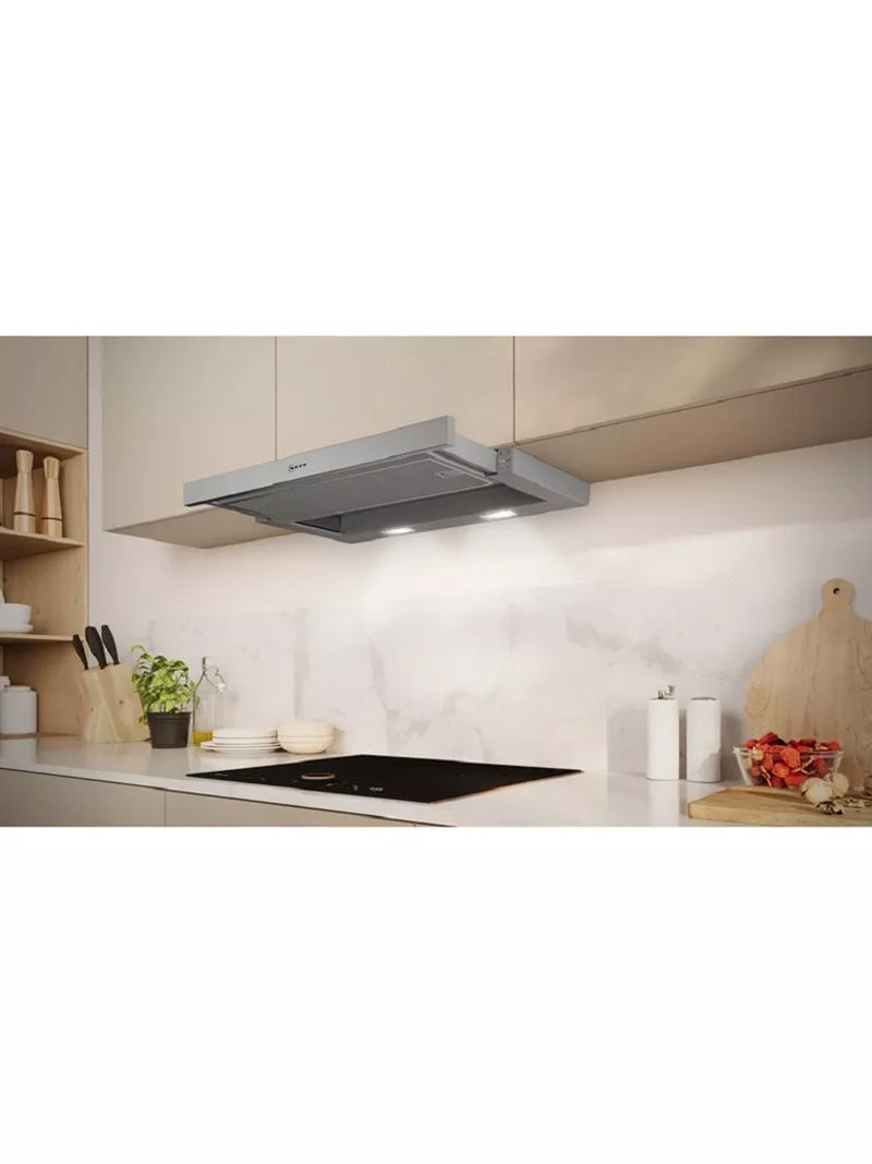 Neff telescopic cooker hood silver metallic 60cm, imported from the UK