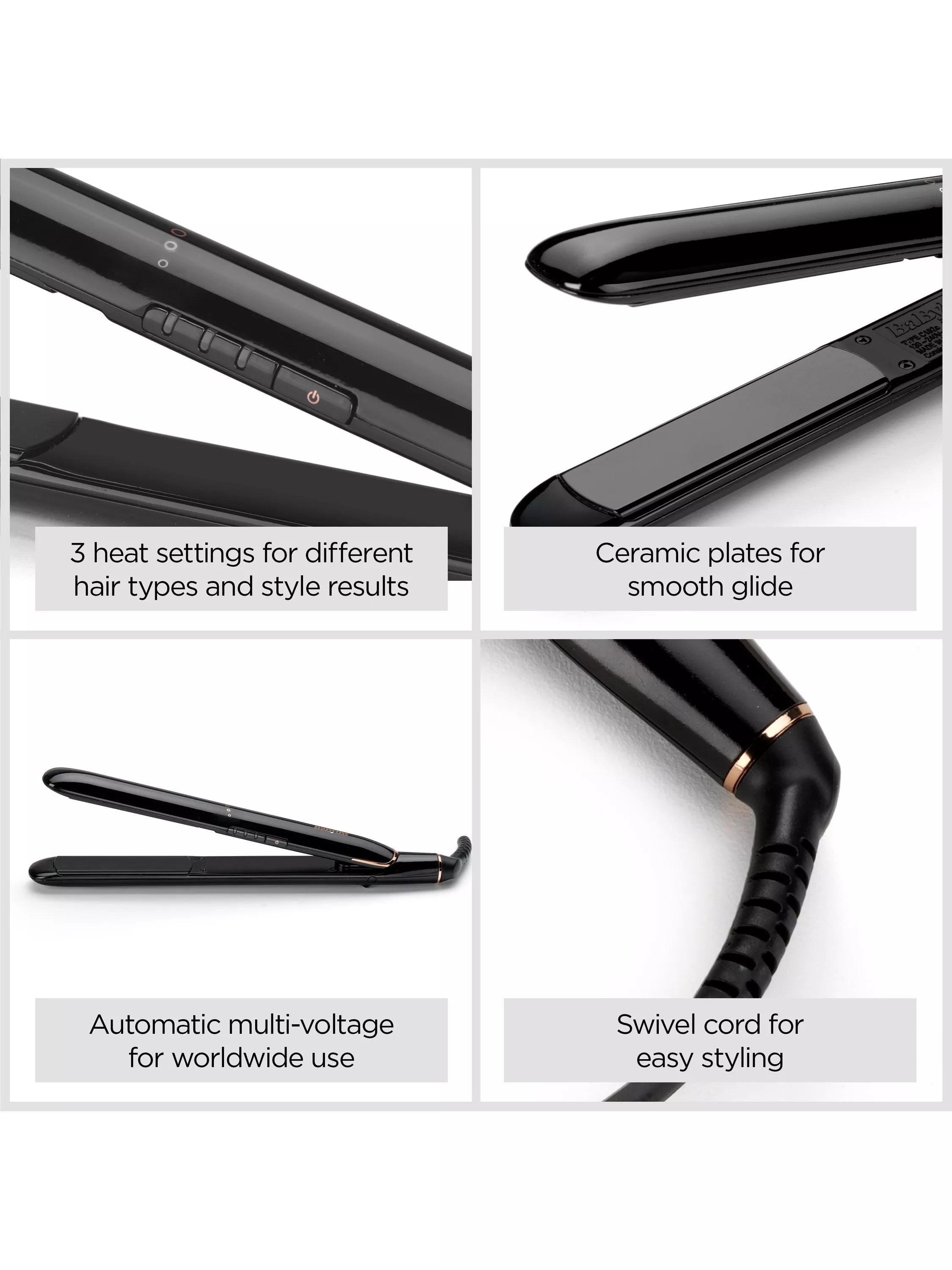BaByliss hair straightener Rose Lustre 230, UK version