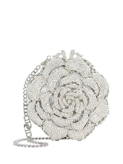 John Lewis Dune London Bling Diamante Flower Clutch Bag, Silver- Buy online at McGrocer