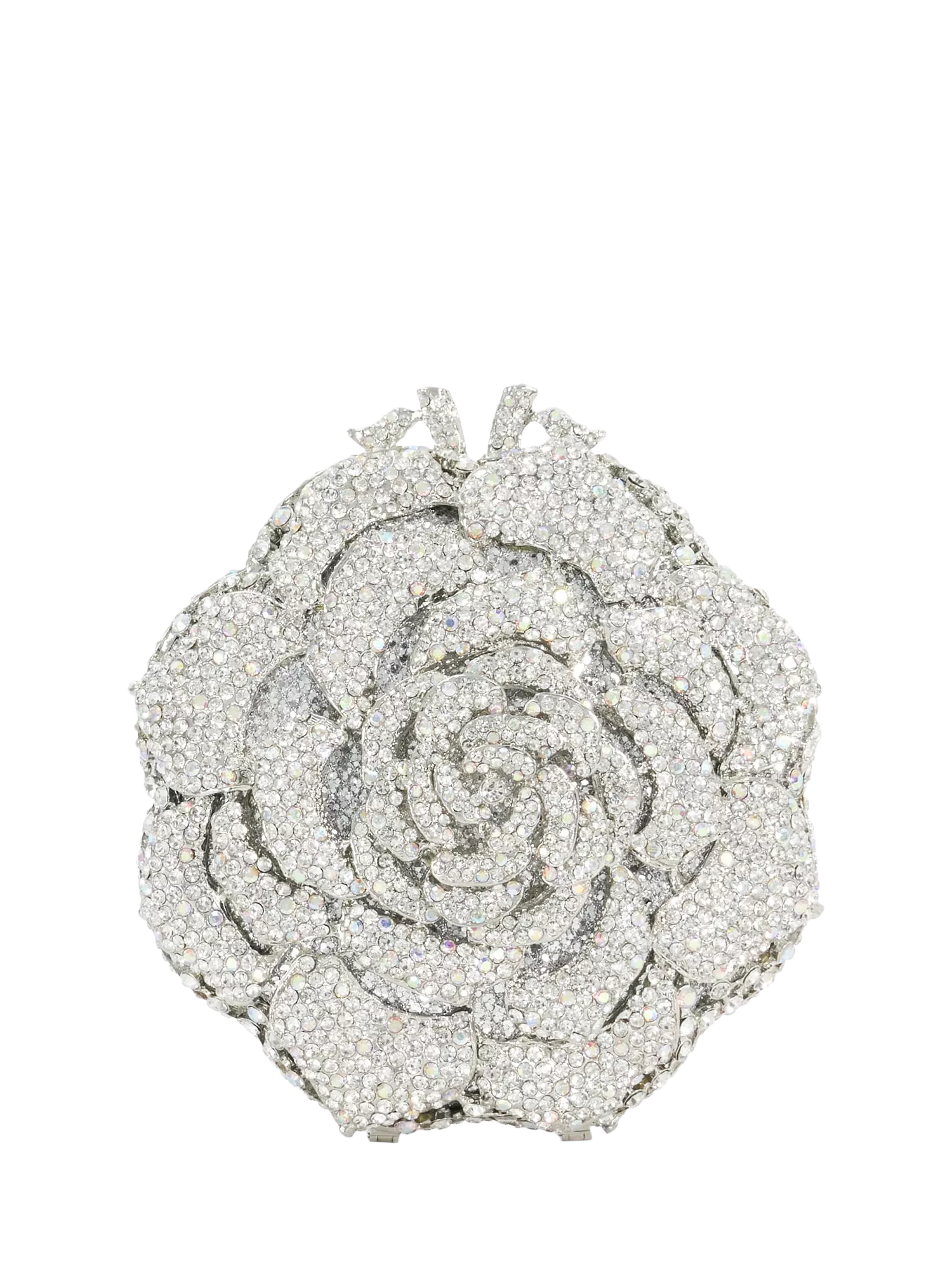 Dune London silver diamante flower clutch bag (British brand)