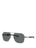 Scuderia Ferrari square sunglasses 57mm silver/grey - British product