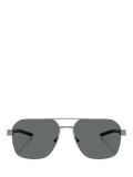 Scuderia Ferrari square sunglasses 57mm silver/grey - British product