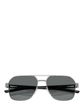 Scuderia Ferrari square sunglasses 57mm silver/grey - British product