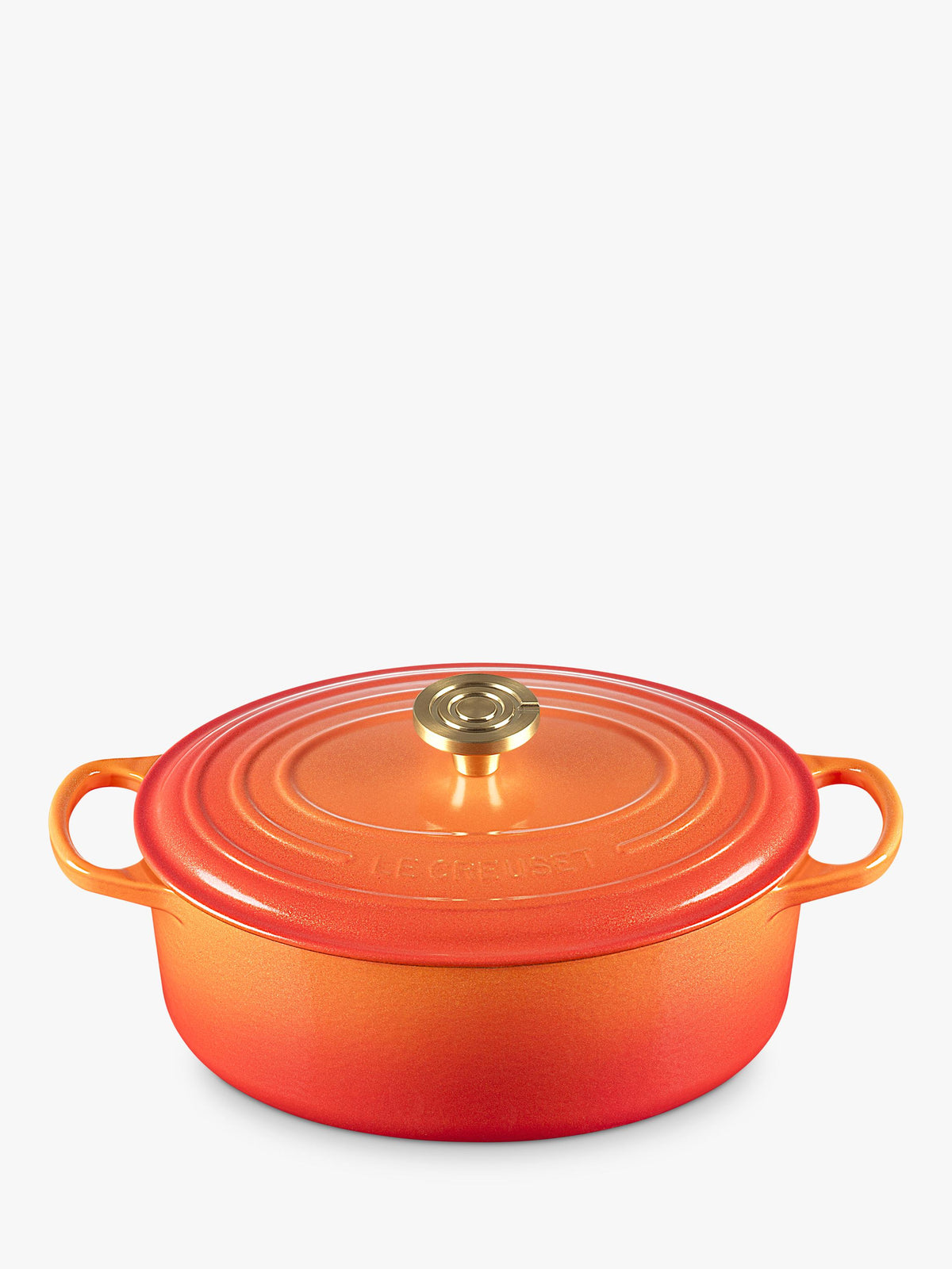 Cast Iron Oval Casserole 29cm with Limited Edition Glittering Gold Finish