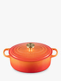 Cast Iron Oval Casserole 29cm with Limited Edition Glittering Gold Finish