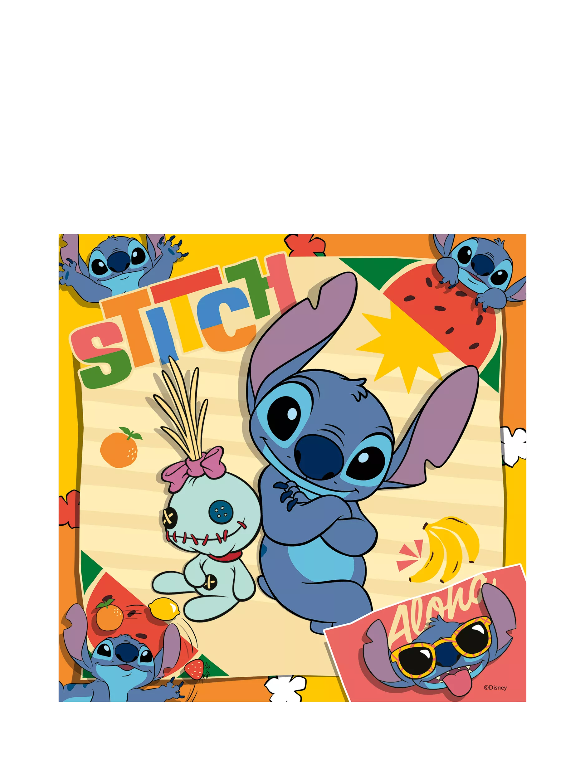 Disney Stitch 3 in a Box jigsaw puzzle set, 49 pieces - British product
