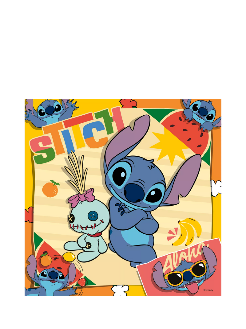 Disney Stitch 3 in a Box jigsaw puzzle set, 49 pieces - British product