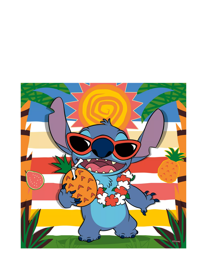 Disney Stitch 3 in a Box jigsaw puzzle set, 49 pieces - British product