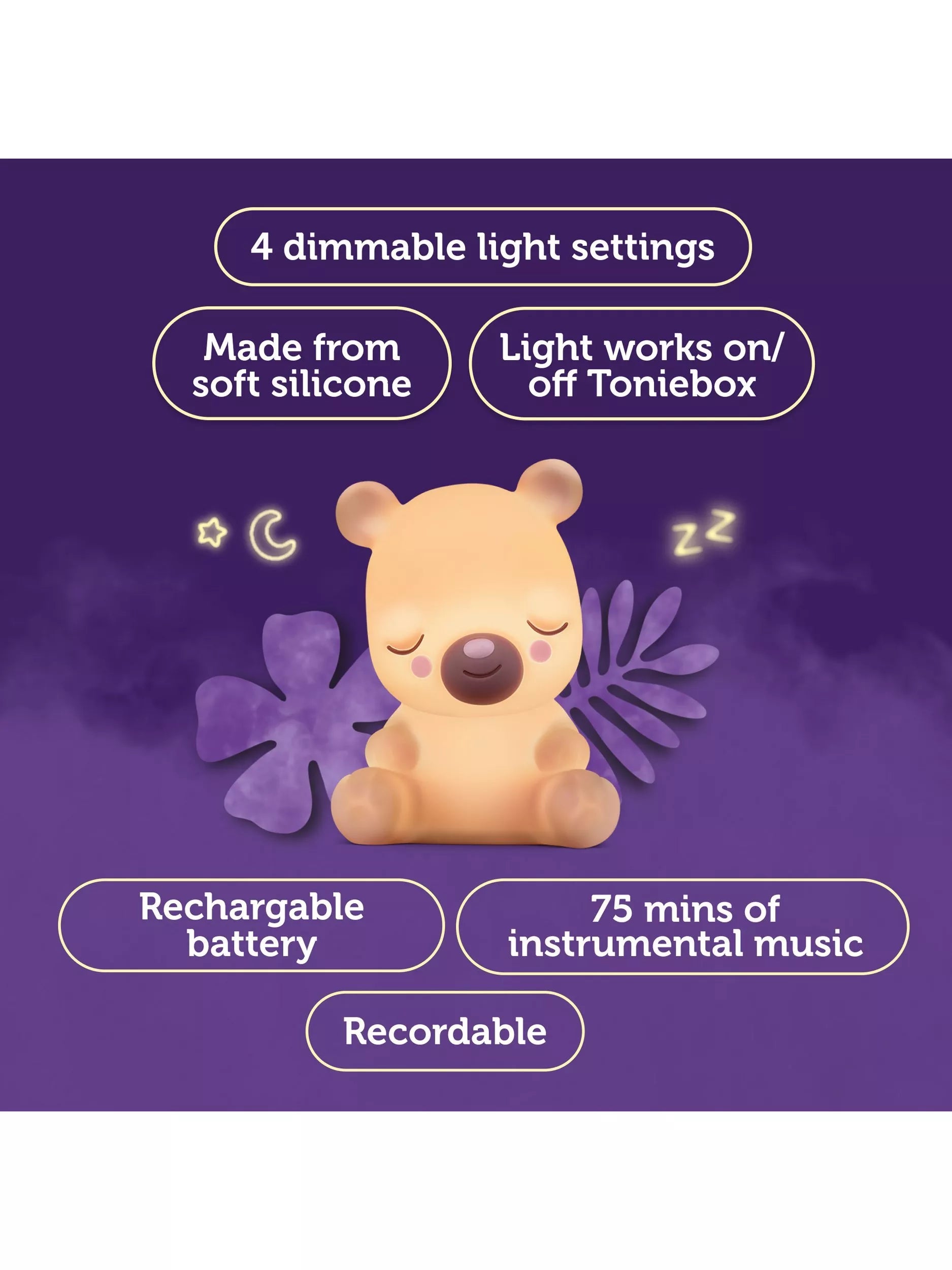 tonies Sleepy Bear night light toy (British brand)