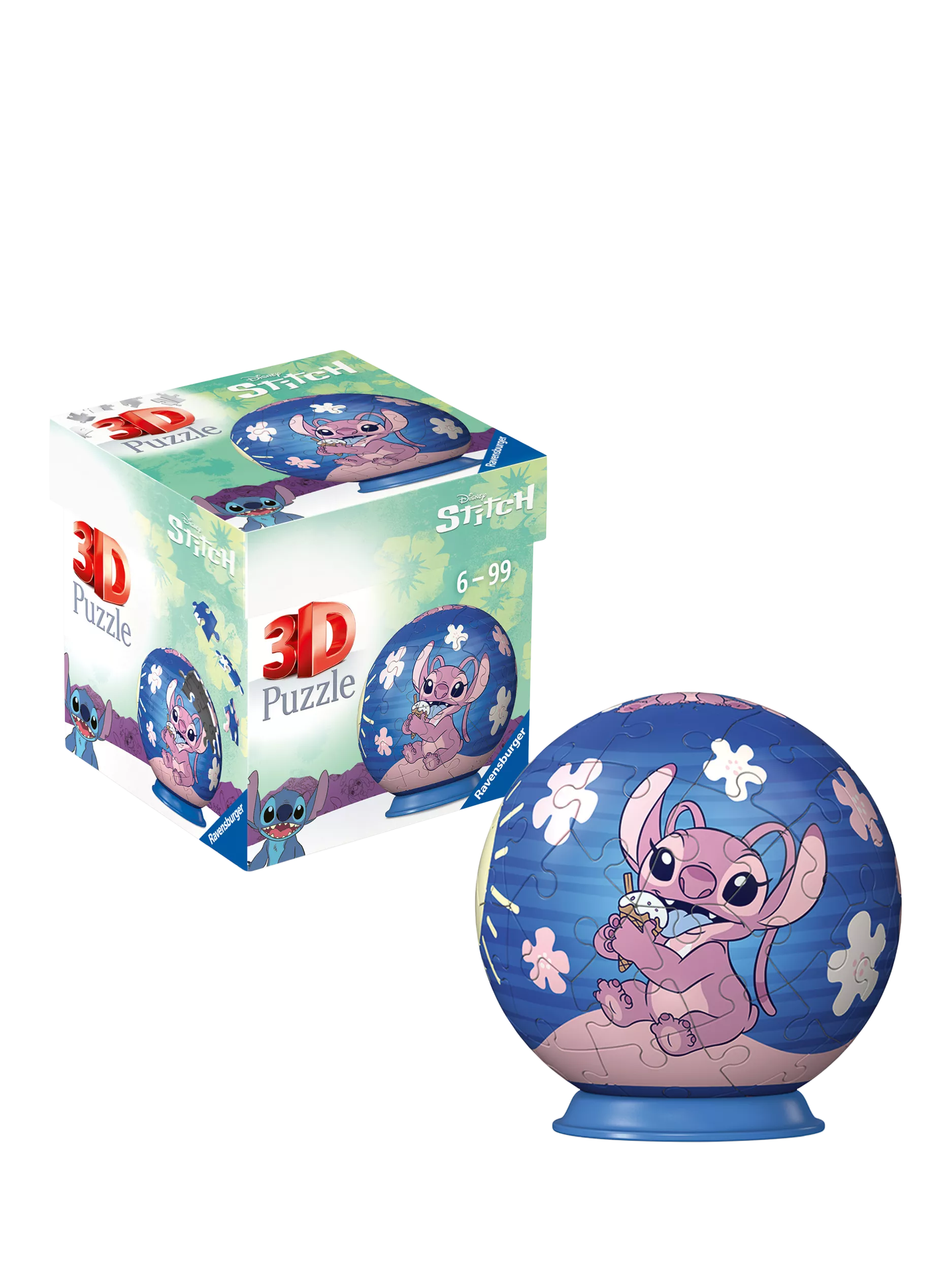Ravensburger 3D jigsaw puzzle Stitch Angel Scrump 54 pieces, UK version